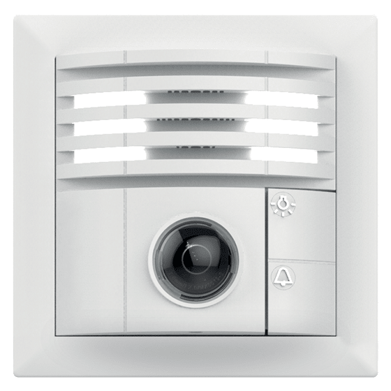 A photo of an FBS exterior motion sensor light and camera.