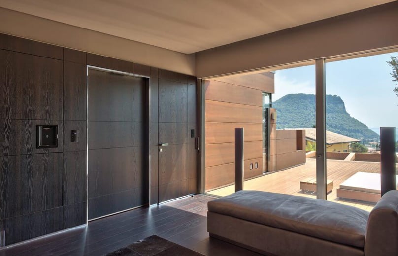 A photo of an interior fortified and secure door.