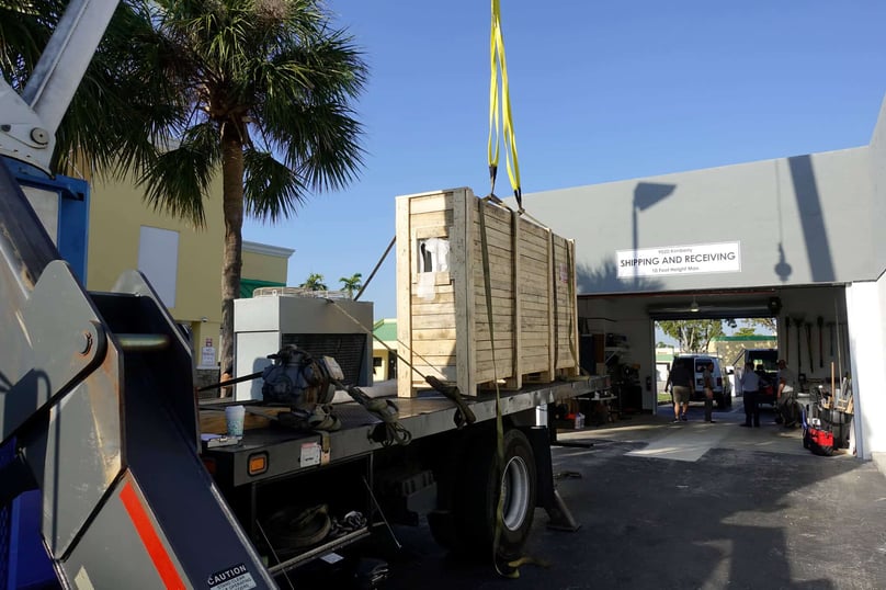 A photo of security door installation delivery